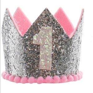 Baby girl 1st birthday princess crown